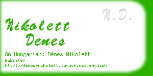 nikolett denes business card
