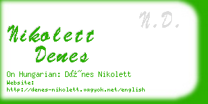 nikolett denes business card